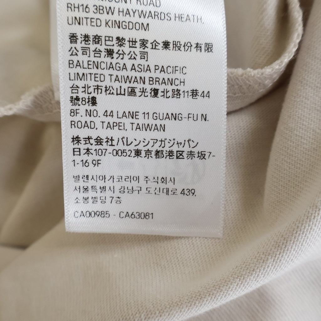 BALENCIAGA(バレンシアガ) 24SS STENCIL TYPE T-SHIRT ステンシルタイプ フロントロゴプリント クルーネック半袖カットソーTシャツ ホワイト 764235 TQVA3