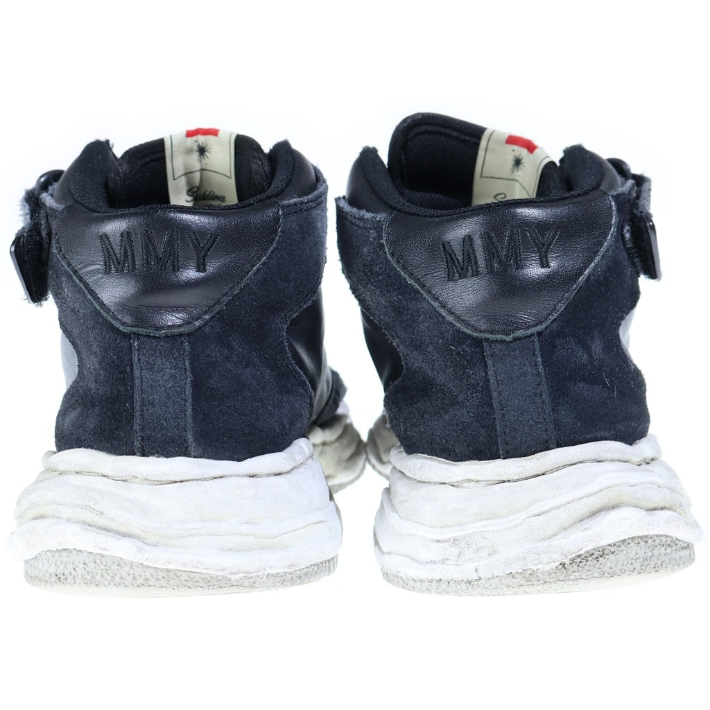 MAISON MIHARAYASUHIRO(メゾンミハラヤスヒロ) WAYNE OG SOLE DR LEATHER HIGH TOP ウェインOG レザーハイカットスニーカー ブラック A10FW709