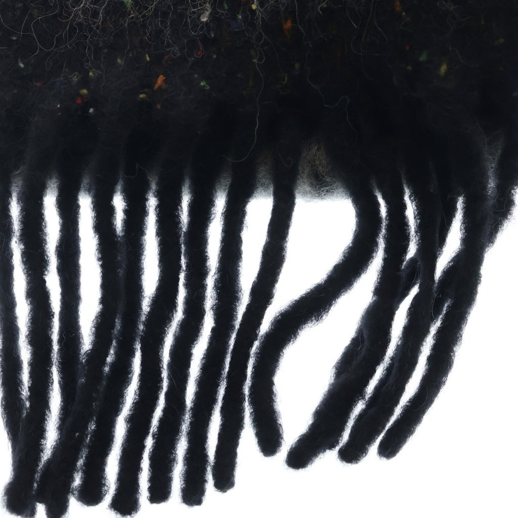 Acne Studios(アクネ ストゥディオズ) FRINGED WOOL SKINNY フリンジド ウールスキニー マフラー ブラック/グレー レディース