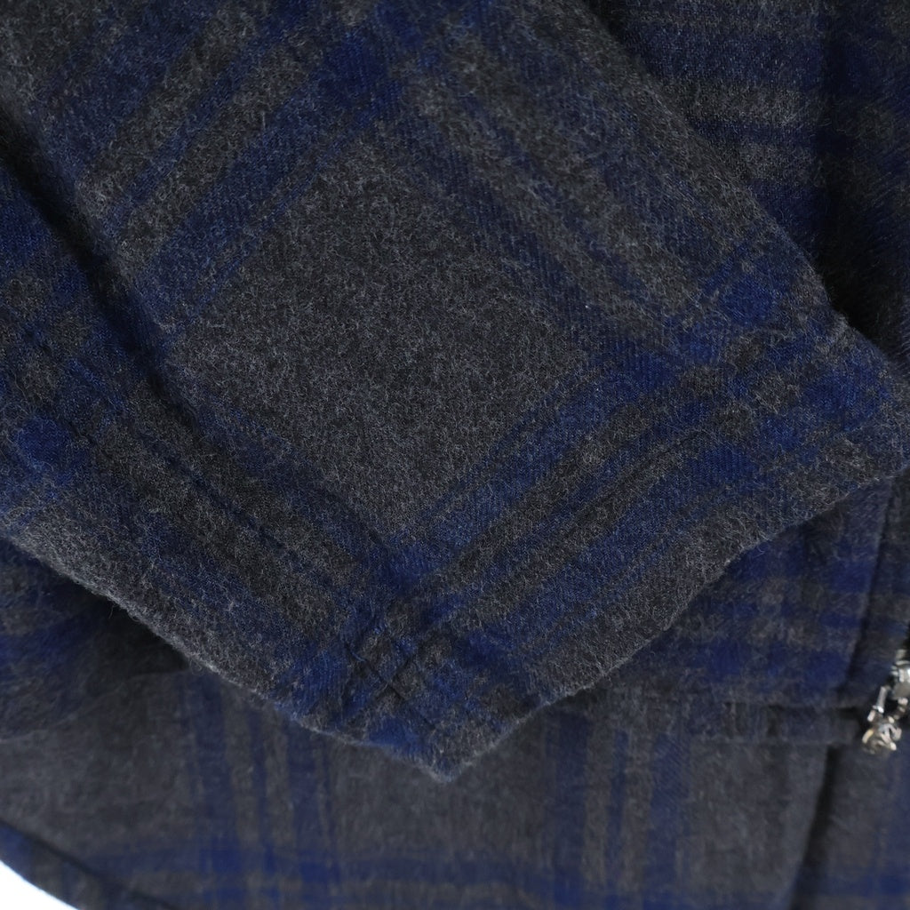 CHROME HEARTS(クロムハーツ) Y NOT HEYWOOD ワイノット ヘイウッド ダガージップ 長袖チェックシャツ グレー