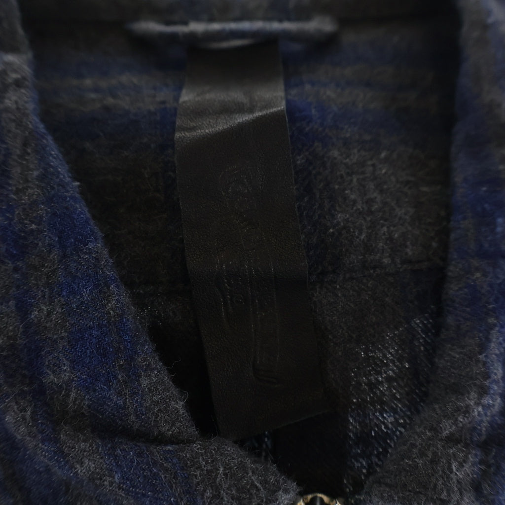 CHROME HEARTS(クロムハーツ) Y NOT HEYWOOD ワイノット ヘイウッド ダガージップ 長袖チェックシャツ グレー