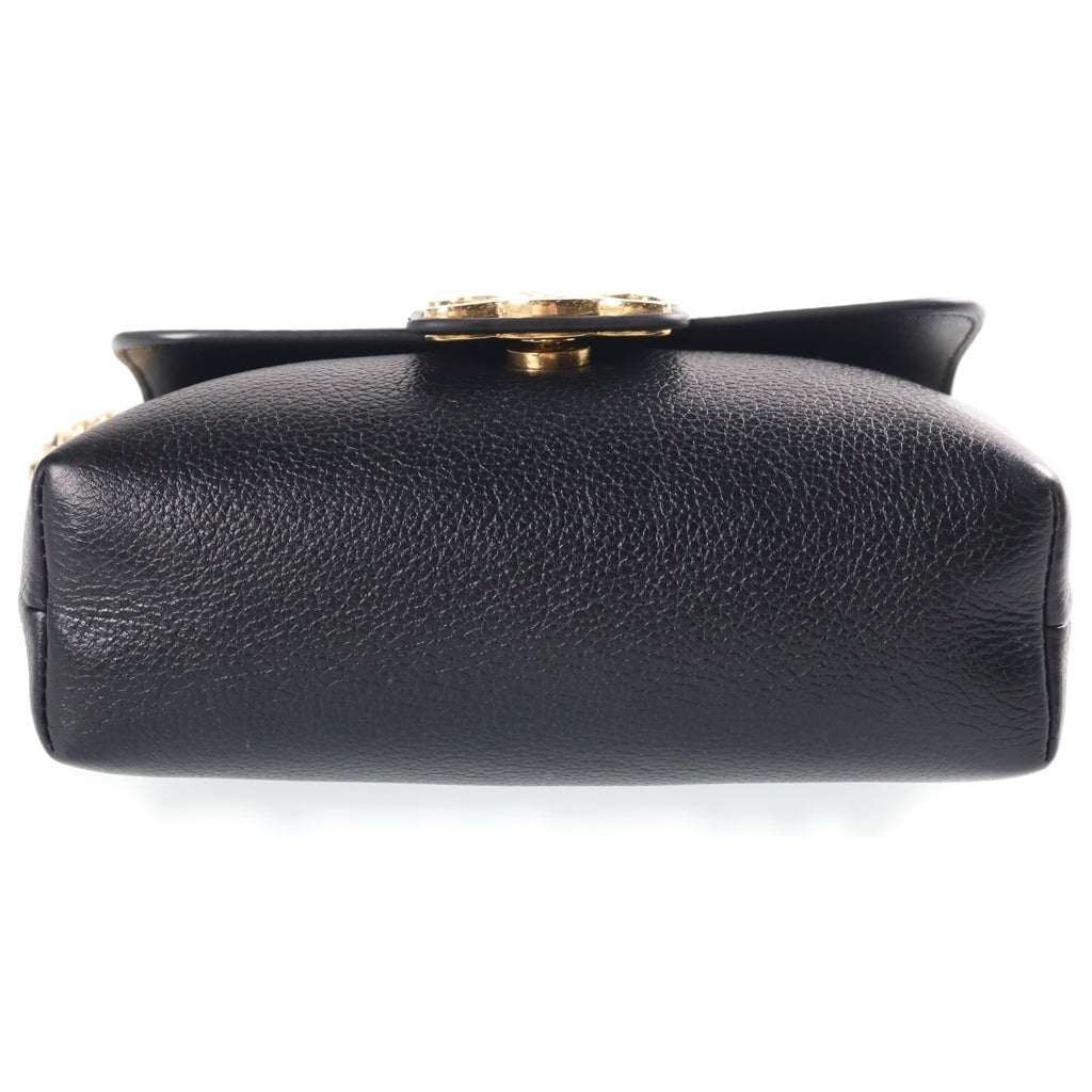 CELINE(セリーヌ) ミニ ヴィクトワール サプルグレインドカーフスキン レザーショルダーバッグ ブラック 10N113GGR.38NO レディース