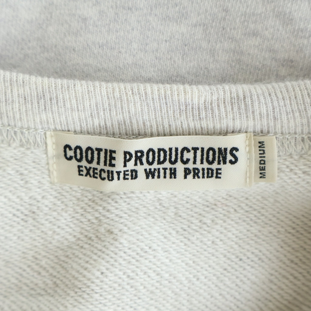 COOTIE PRODUCTIONS(クーティー プロダクションズ) Open End Yarn Print Sweat Crewロゴクルーネックスウェットシャツ グレー