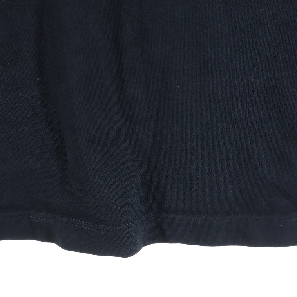 MM6 Maison Margiela(エムエムシックスメゾンマルジェラ) フロントロゴパッチ クルーネック半袖カットソーTシャツ ブラック SH0GC0069