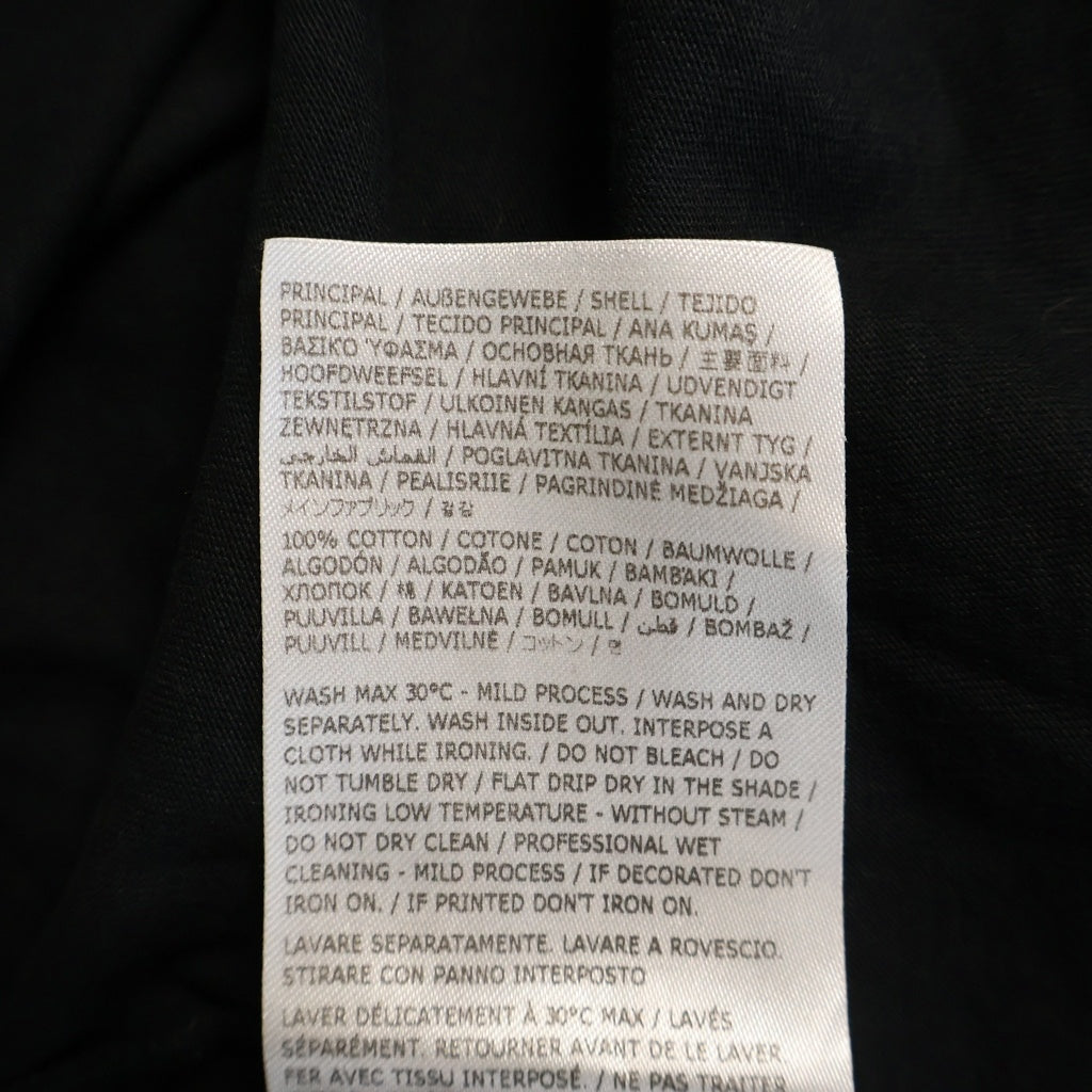 MM6 Maison Margiela(エムエムシックスメゾンマルジェラ) フロントロゴパッチ クルーネック半袖カットソーTシャツ ブラック SH0GC0069