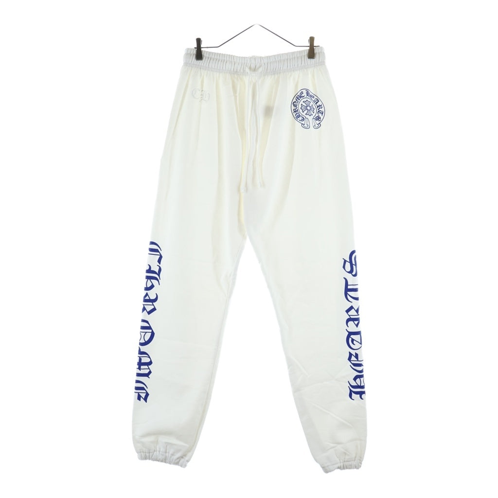 CHROME HEARTS(クロムハーツ) SWEAT PANTS サイドプリントロングパンツ ジョガーパンツ ホワイト/ブルー