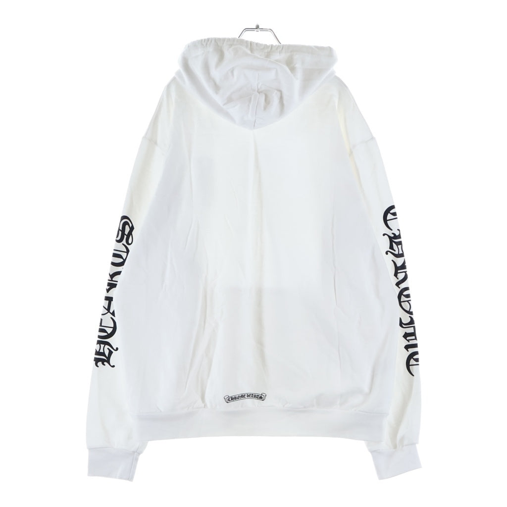 CHROME HEARTS(クロムハーツ) Vertical Arm Logo Hoodie バーティカルアームロゴフーディー パーカー ホワイト