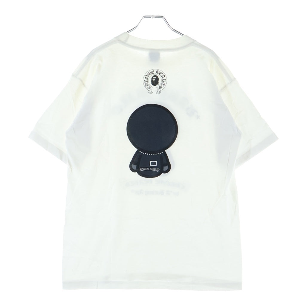 CHROME HEARTS(クロムハーツ) ×A BATHING APE BABY MILO TEE アベイシングエイプ ベイビーマイロ フロントホースシュープリント クルーネック半袖Tシャツ カットソー ホワイト