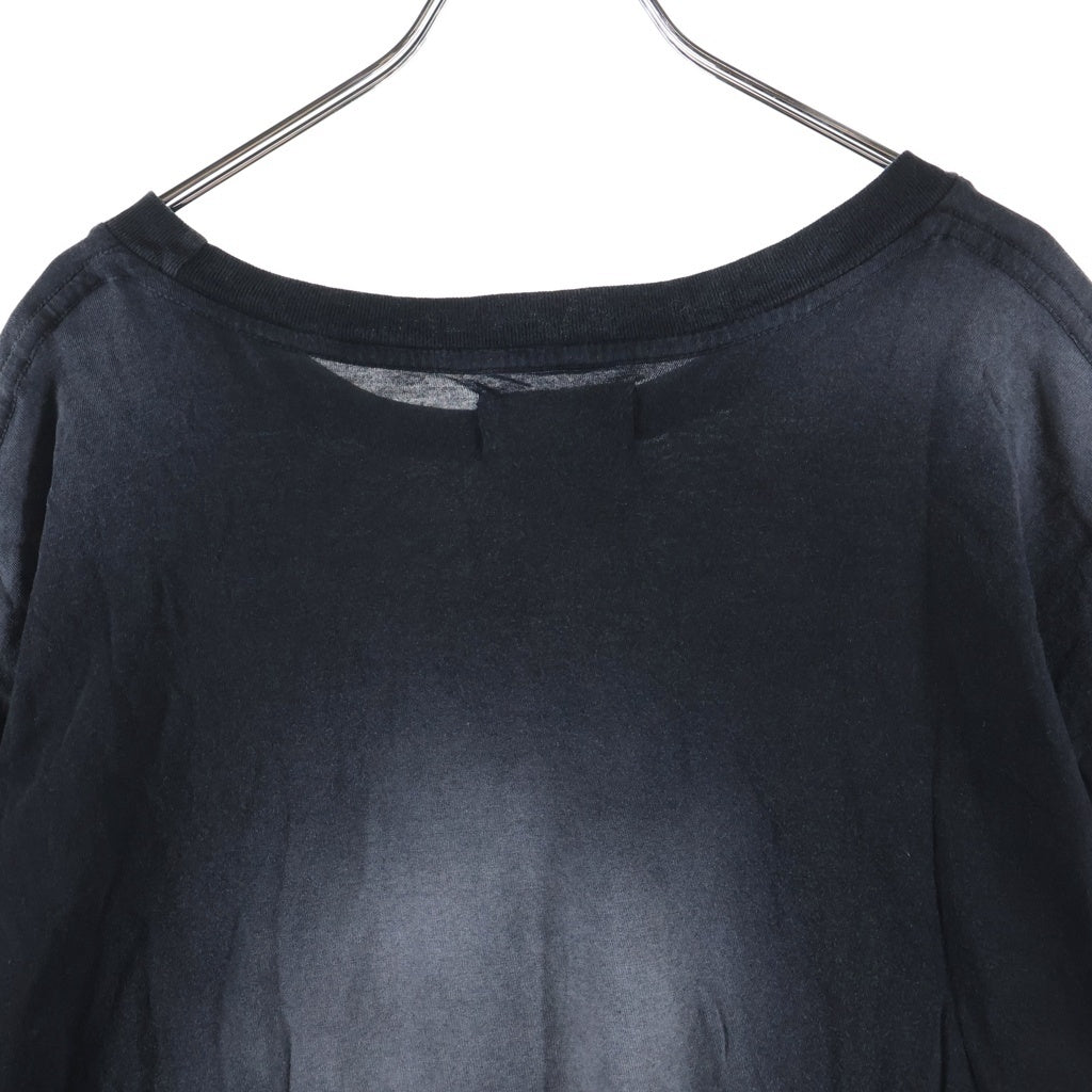 ALCHEMIST(アルケミスト) LARGE GRADIENT LOGO T-SHIRT ラージグラディエントロゴ ダメージ加工 クルーネック半袖Tシャツ カットソー ブラック