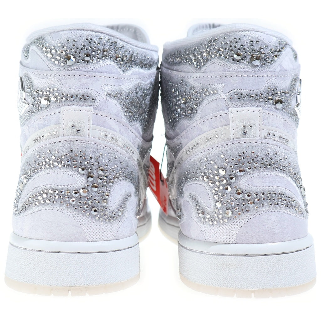 NIKE(ナイキ) ×Swarovski Women's Air Jordan 1 High OG スワロフスキー ウィメンズ エアジョーダン1 ハイ ハイカットスニーカー シューズ ホワイト US11/28cm HF6248-002