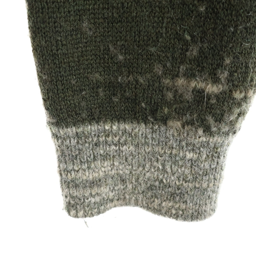 Maison Margiela(メゾンマルジェラ) 10AW カモ柄ハイネックセーター ニット カーディガン グリーン S30HA0332