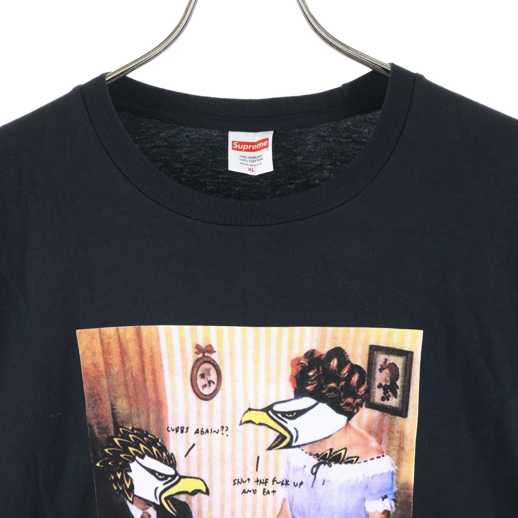 SUPREME(シュプリーム) 22SS ×ANTIHERO Curbs Tee アンタイヒーロー カーブス グラフィックプリント 半袖コットンTシャツ カットソー ブラック