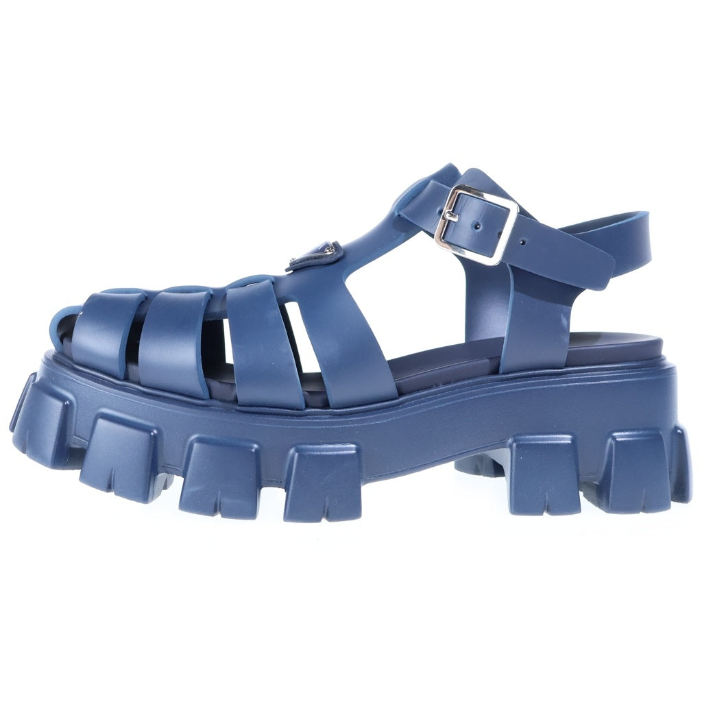PRADA(プラダ) トライアングルロゴ ラバーフィッシャーマンサンダル ネイビー