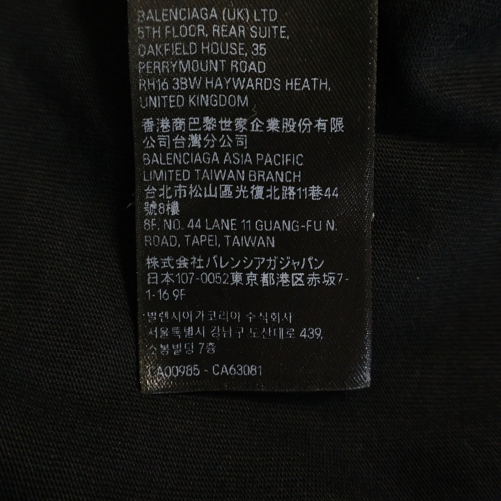 BALENCIAGA(バレンシアガ) 23SS Heavy Metal Long Sleeve T-shirt ヘビーメタルロゴ ダメージ加工長袖Tシャツ ロンT ブラック 739783 TOVE1