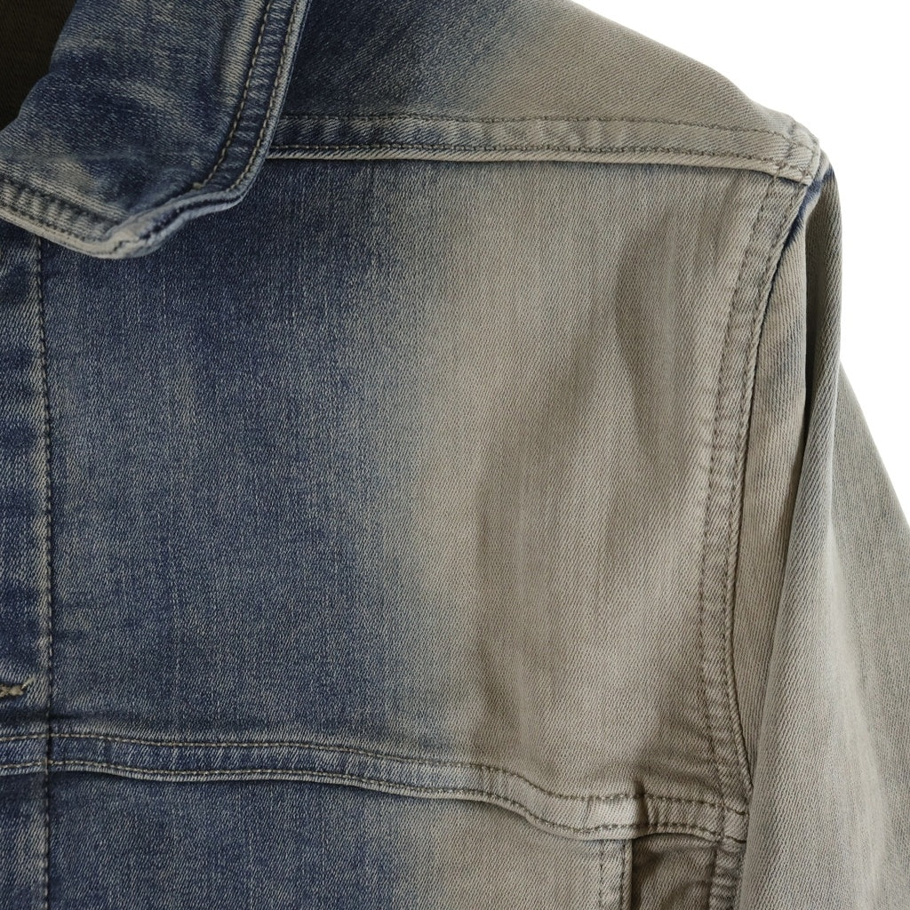Rick Owens DRKSHDW(リックオウエンス ダークシャドウ) 23SS Pearl Degrade Cropped Denim Jacket クロップドデニムジャケット トラッカージャケット グレー/ブルー DU01C6759-SDMPDE