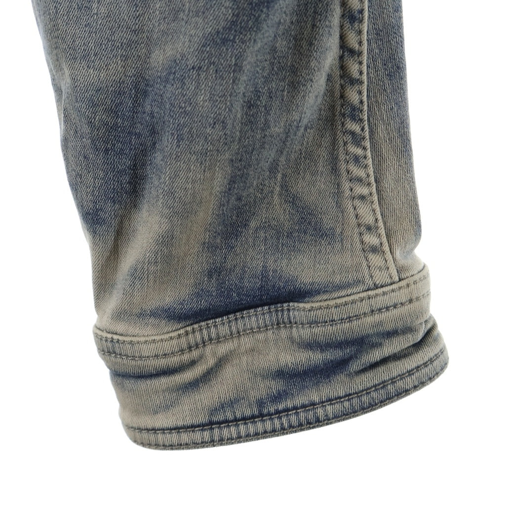 Rick Owens DRKSHDW(リックオウエンス ダークシャドウ) 23SS Pearl Degrade Cropped Denim Jacket クロップドデニムジャケット トラッカージャケット グレー/ブルー DU01C6759-SDMPDE