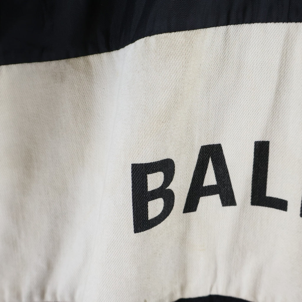BALENCIAGA(バレンシアガ) 19SS NYLON LOGO DENIM JACKET ナイロンロゴ デニムジャケット ブラック 529213 TBQ03