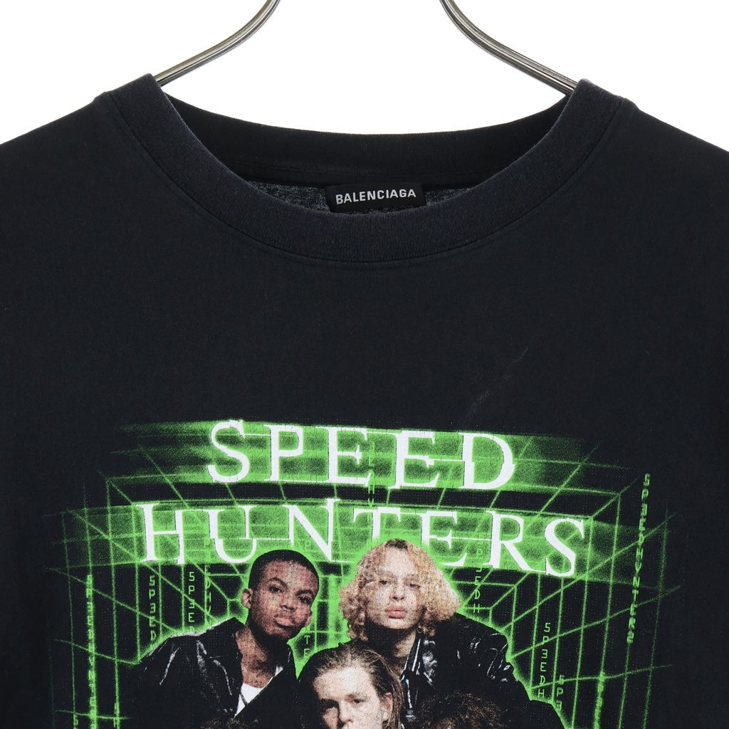BALENCIAGA(バレンシアガ) 18AW SPEED HUNTERS TEE スピードハンター クルーネック半袖カットソーTシャツ ブラック 556133 TCV38