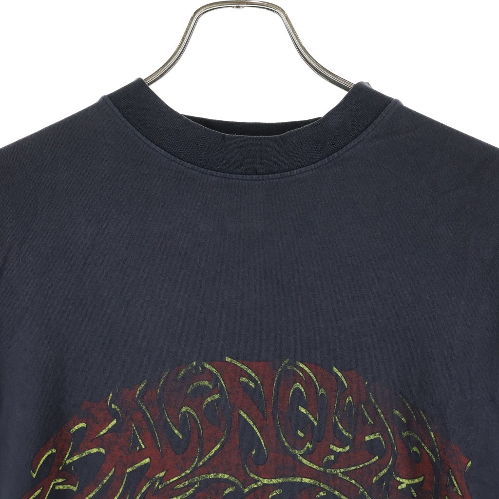 BALENCIAGA(バレンシアガ) 23AW OFFSHORE TEE オフショア フロントプリントクルーネック半袖カットソーTシャツ ブラック 739028 TPVM8