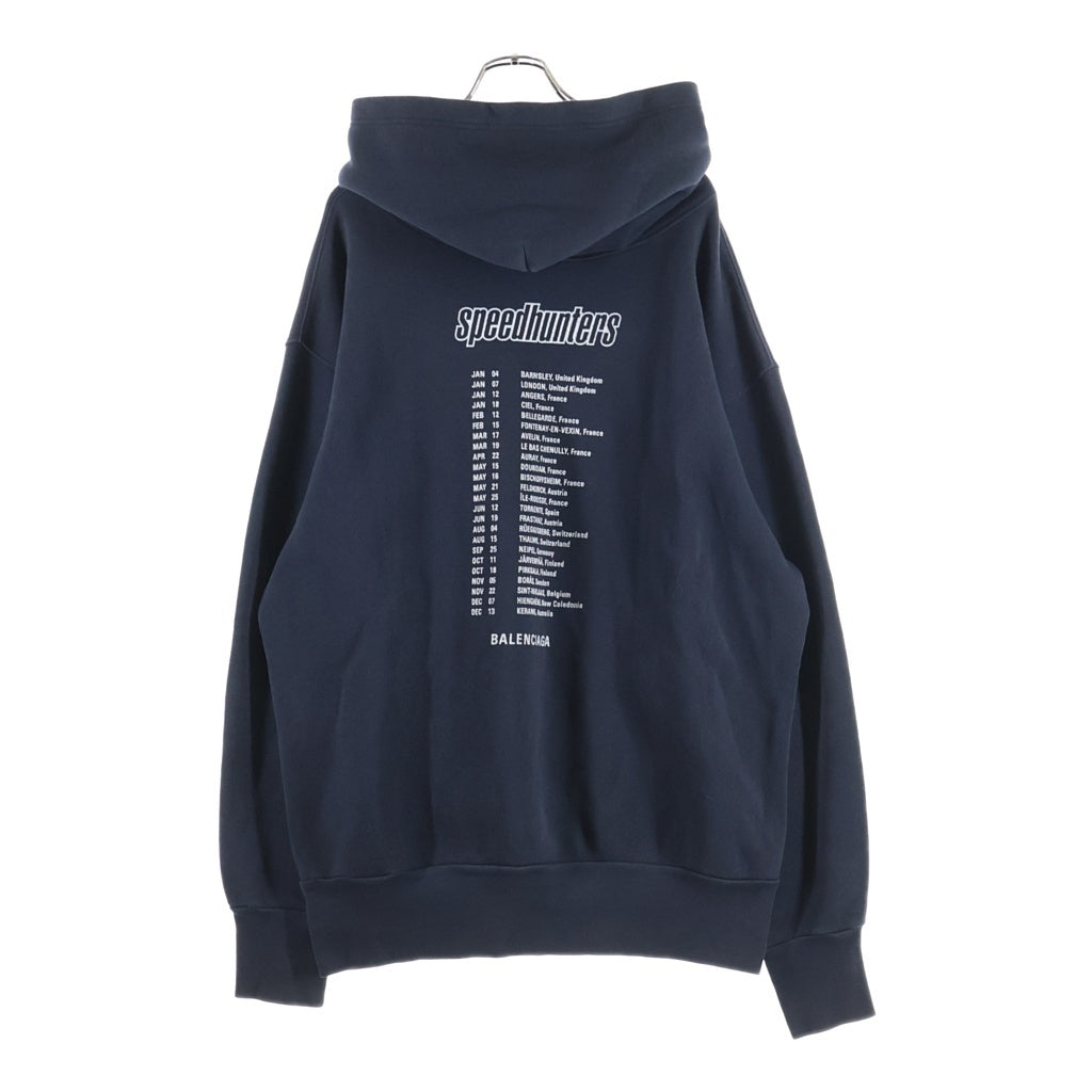 BALENCIAGA(バレンシアガ) 19AW SPEED HUNTERS HOODIE スピードハンター プルオーバースウェットパーカー ネイビー 541871 TCV37