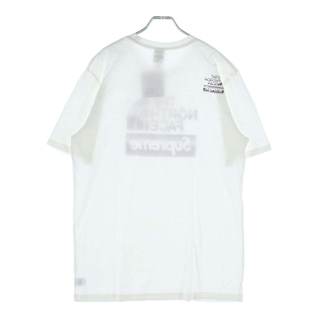 SUPREME(シュプリーム) 18SS ×THE NORTH FACE Metallic Logo Tee ザノースフェイス メタリックロゴプリント 半袖Tシャツカットソー ホワイト NT31808I