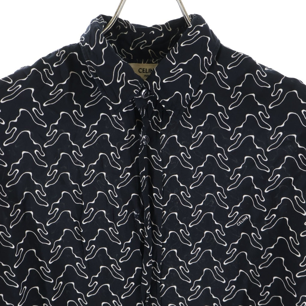 CELINE(セリーヌ) 23SS GHOST PRINT LONG SLEEVE SHIRT ゴーストプリントロングスリーブシャツ ブラック 2C813977R