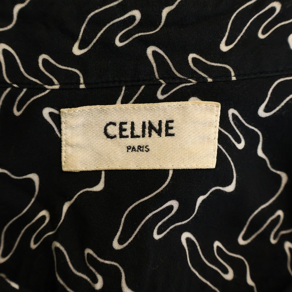 CELINE(セリーヌ) 23SS GHOST PRINT LONG SLEEVE SHIRT ゴーストプリントロングスリーブシャツ ブラック 2C813977R