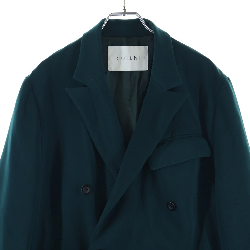 CULLNI(クルニ) 222AW DOUBLE SATIN TIE LOCKEN JACKET ダブルサテンタイロッケンジャケット グリーン 22-AW-027
