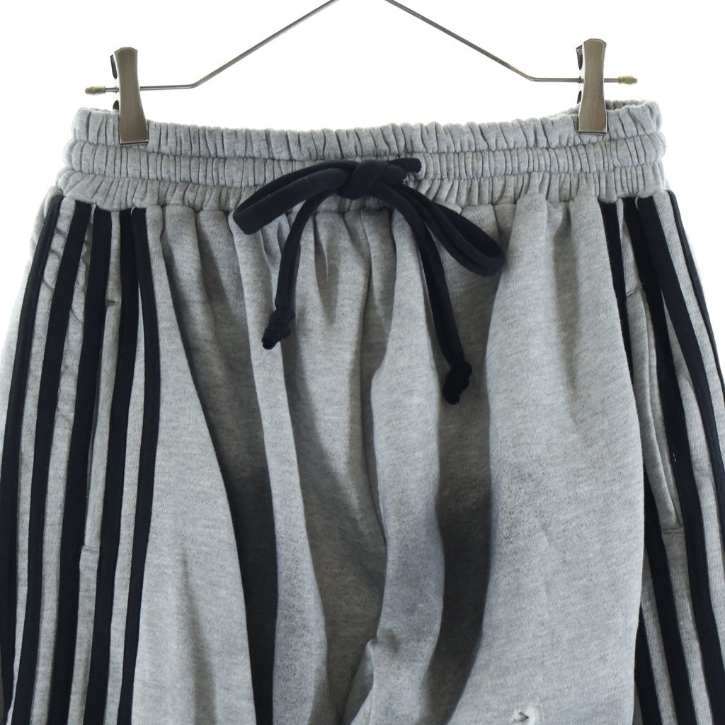 YORI SPORT(ヨリ スポーツ) DRIP SWEATPANTS ダメージ加工 ドリップスウェットパンツ グレー