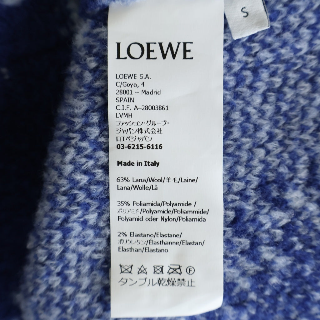 LOEWE(ロエベ) グラデーションウールニット ブルー×ライトブルー S359Y14KEL