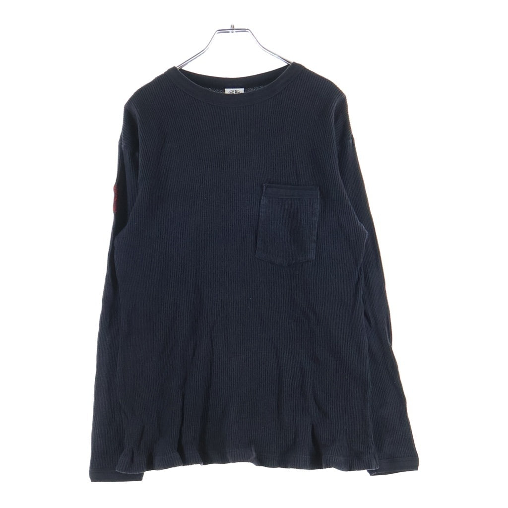 CHROME HEARTS(クロムハーツ) OLD VINE DAGGER THARMEL オールド 袖ヴァインダガー刺繍 長袖サーマルTシャツ ブラック/レッド