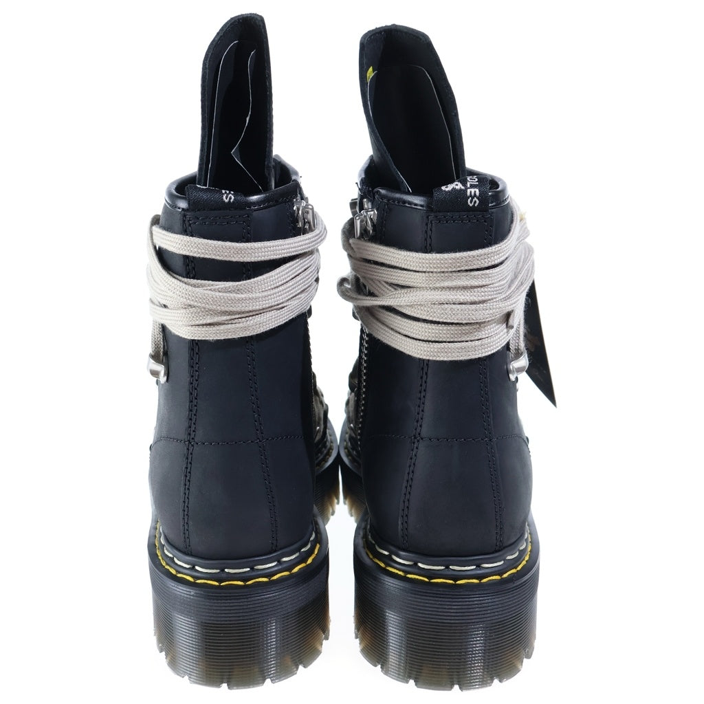 Rick Owens(リックオウエンス) ×DR MARTENS QUAD SOLE MEGALACE BOOT 1460 クアッドソール メガレースレザーハイカットブーツ ブラック DM02E68128001