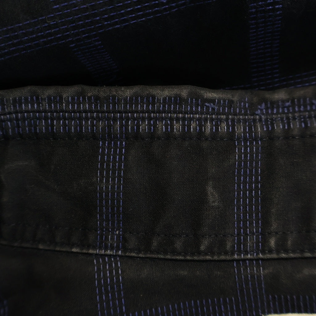 A.A.R(エーエーアール) YOHJI DESIGN STUDIO ヨウジデザインスタジオ ボタンアップ コットン長袖シャツ ブラック/ブルー X262011