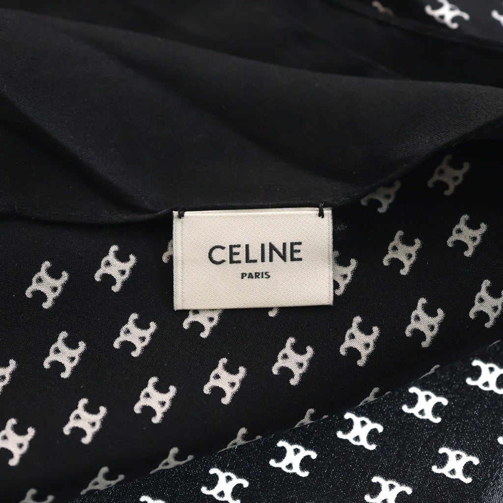 CELINE(セリーヌ) トリンオフ総柄 シルクバンダナ ブラック 2AWB9-641Y-38OW レディース