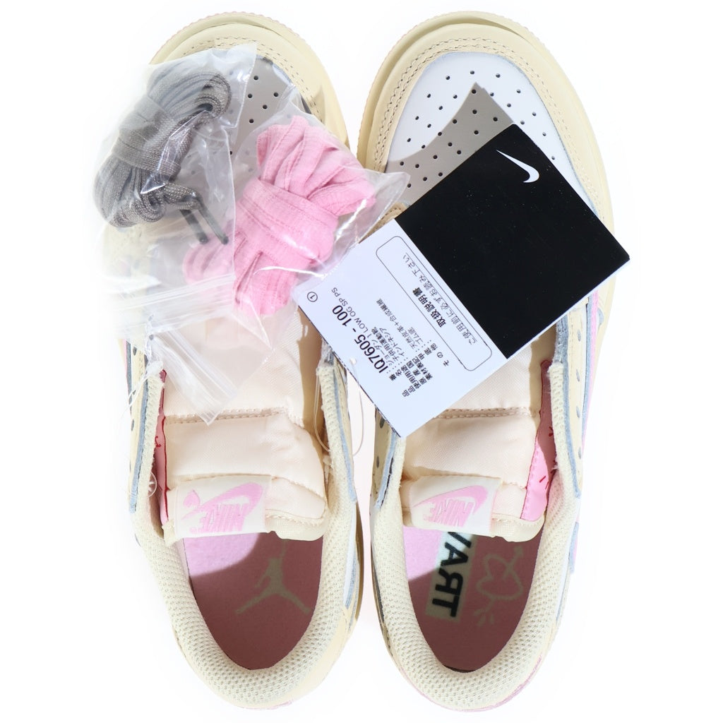 NIKE(ナイキ) xTRAVIS SCOTT AIR JORDAN 1 OG LOW PS トラヴィススコット エアジョーダン1 ローカットスニーカー ホワイト キッズ US1Y/20cm IQ7605100 レディース
