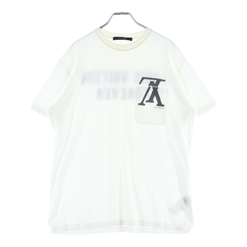 LOUIS VUITTON(ルイヴィトン) 18AW ロゴプリントポケット半袖Tシャツ カットソー ホワイト RM182M FMB HFY21W