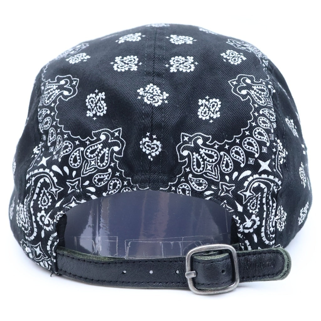 SUPREME(シュプリーム) 21SS BANDANA CAMP CAP バンダナ ペイズリー キャップ 帽子 ブラック