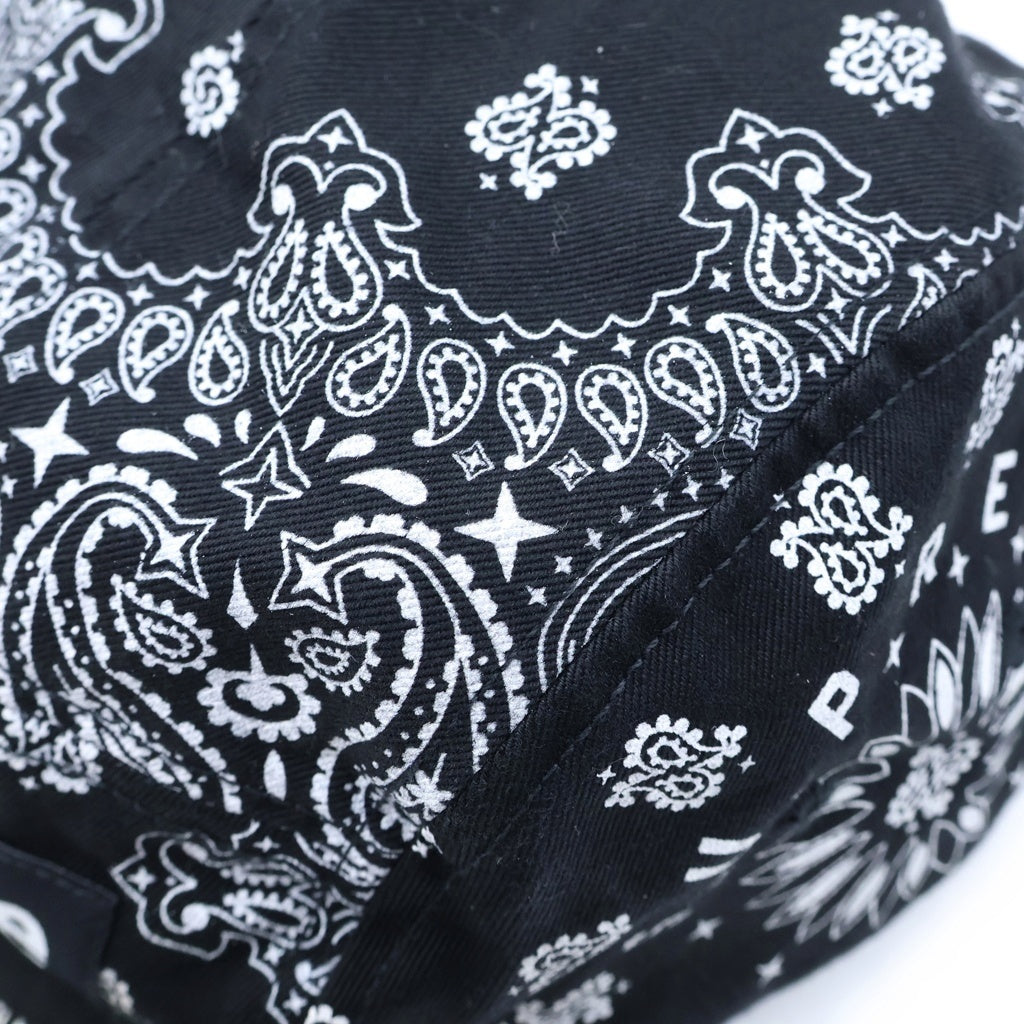 SUPREME(シュプリーム) 21SS BANDANA CAMP CAP バンダナ ペイズリー キャップ 帽子 ブラック