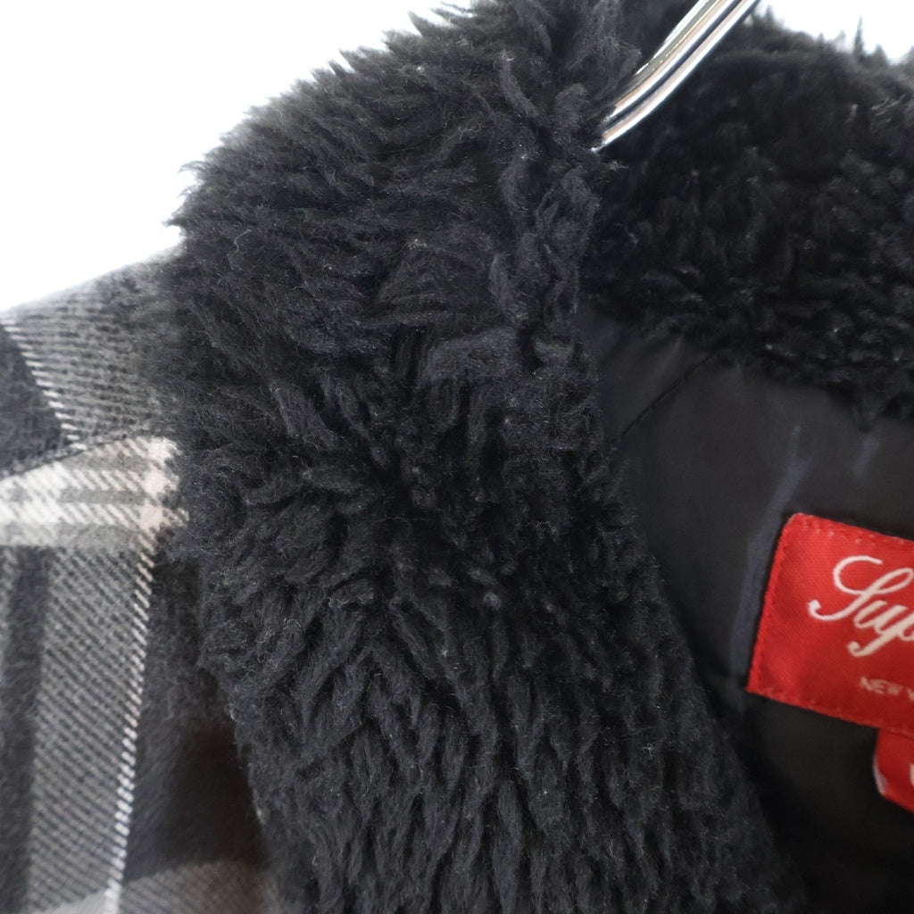 SUPREME(シュプリーム) 21AW Faux Fur Collar Flannel Shirts フェイクファー襟付き フランネル 長袖シャツ
