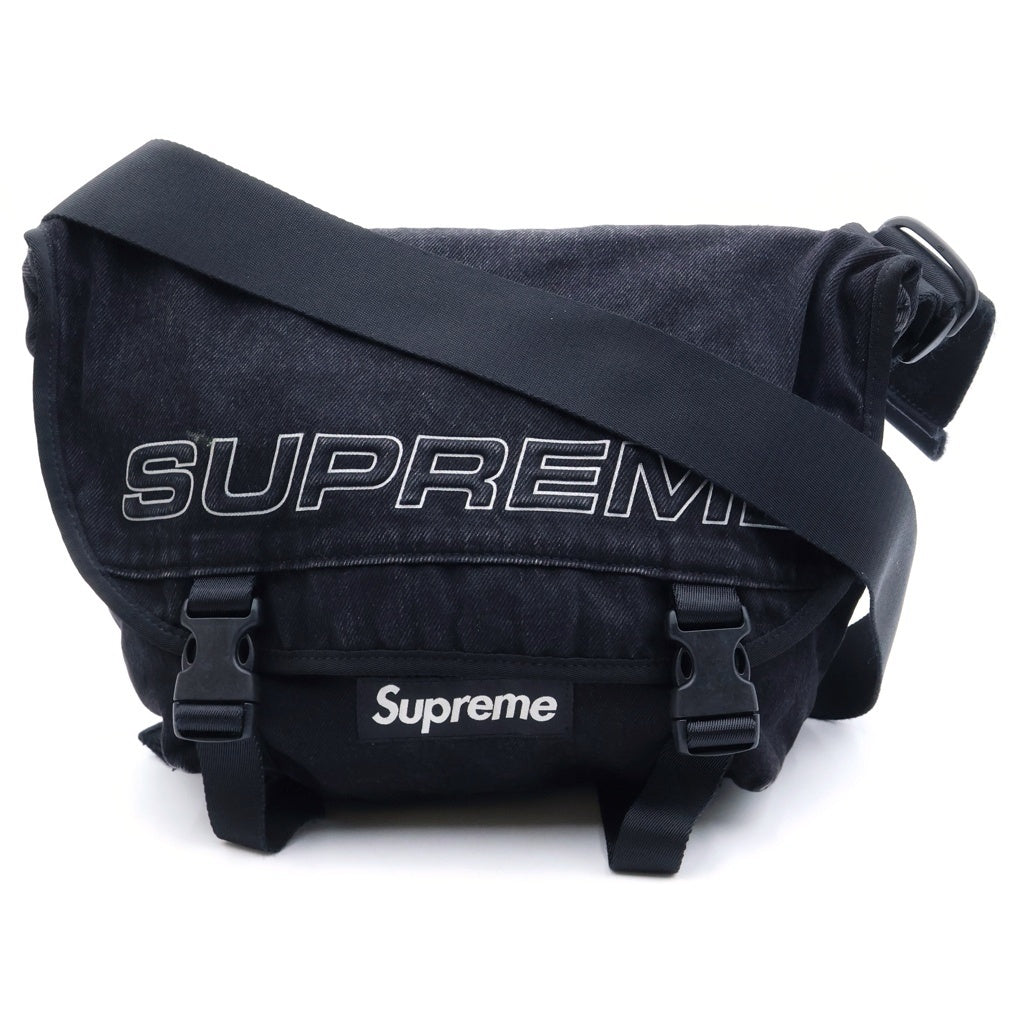 SUPREME(シュプリーム) 25AW Messenger Bag メッセンジャーデニムバック ショルダーバック ブラック B14FW25