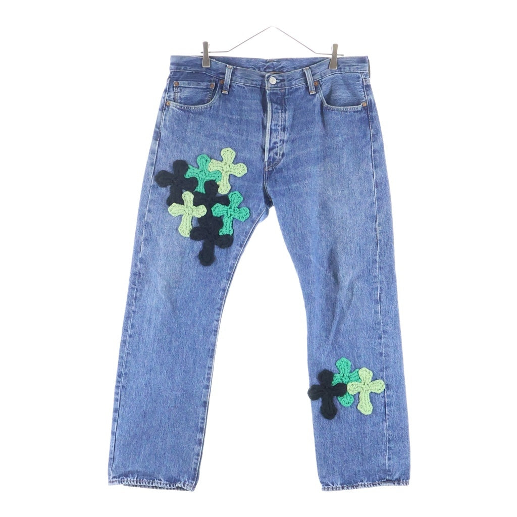 Levi's(リーバイス) ×YARN クロスパッチ ストレートデニム 501 インディゴ W36 L30