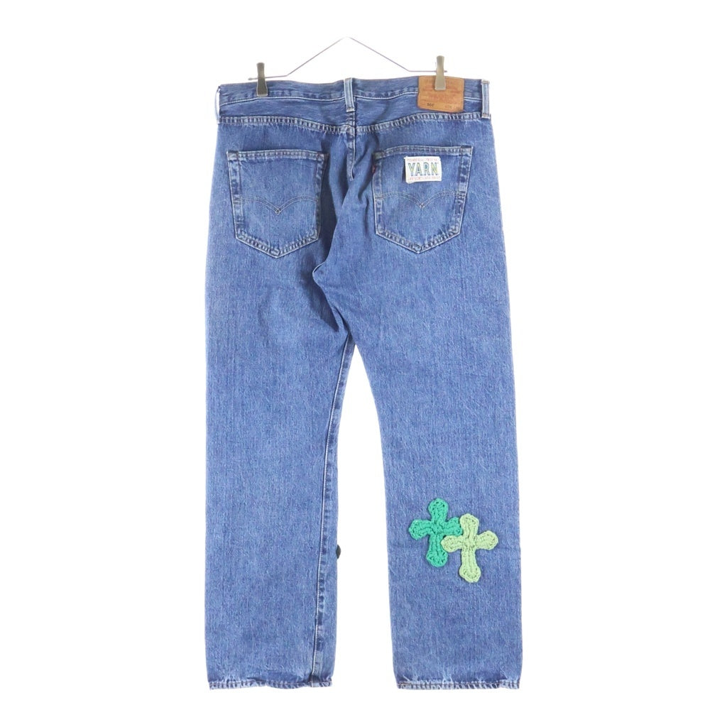 Levi's(リーバイス) ×YARN クロスパッチ ストレートデニム 501 インディゴ W36 L30