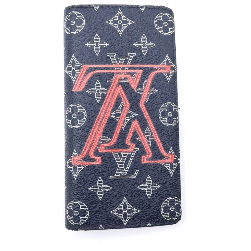 LOUIS VUITTON(ルイヴィトン) ポルトフォイユブラザ モノグラム・インク アップサイドダウン 二つ折り長財布 ネイビー M62893