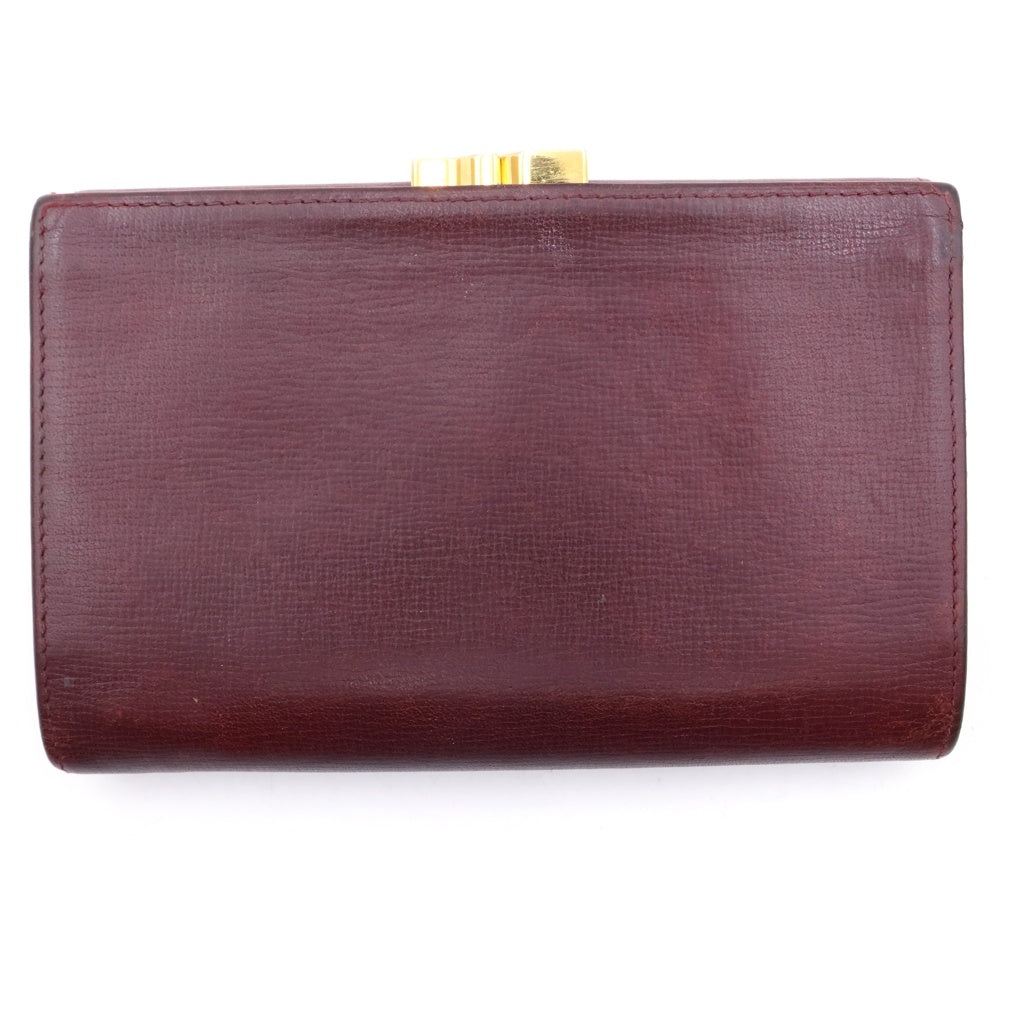 Cartier(カルティエ) マストライン ゴールド金具 二つ折りレザーウォレット レッド 73184183 レディース