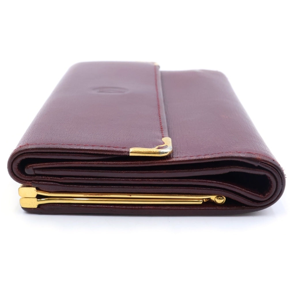Cartier(カルティエ) マストライン ゴールド金具 二つ折りレザーウォレット レッド 73184183 レディース