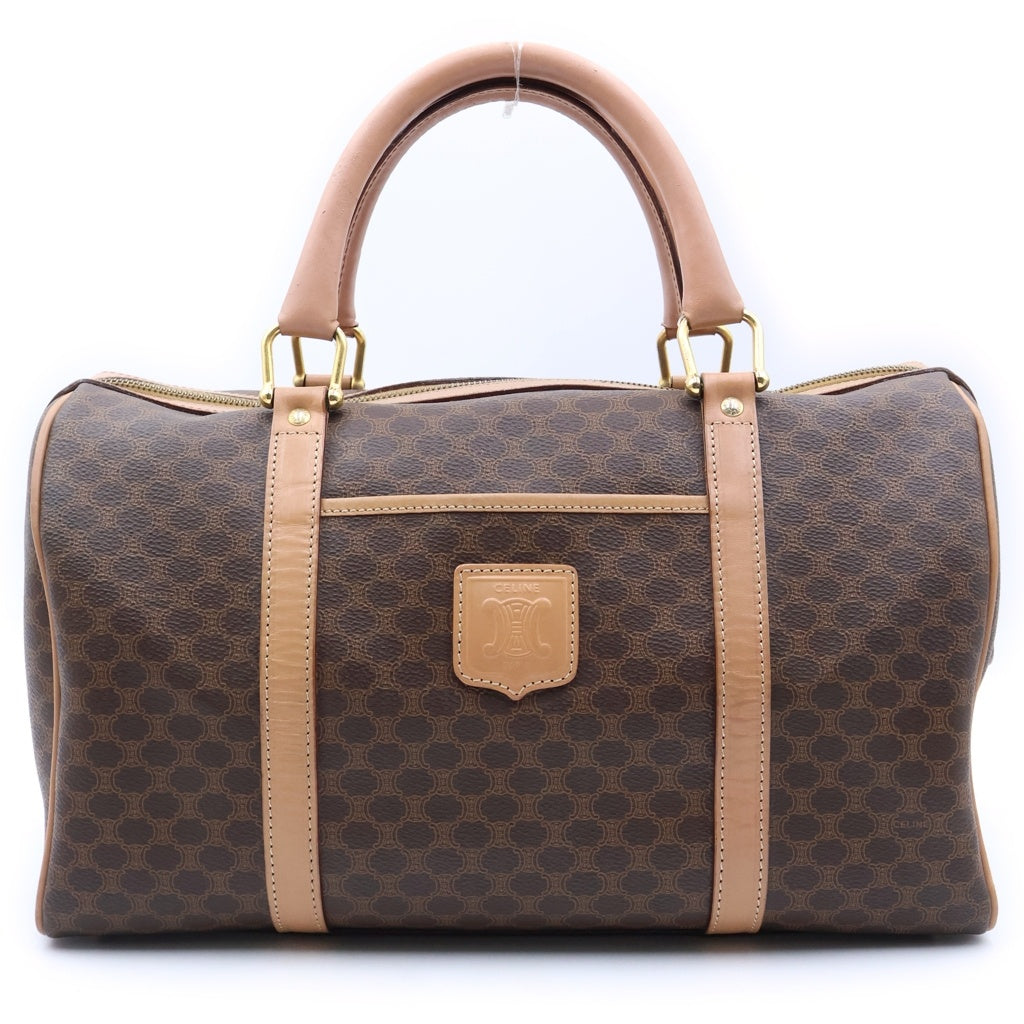 CELINE(セリーヌ) コーティングキャンバス マカダムボストンバッグ ブラウン レディース