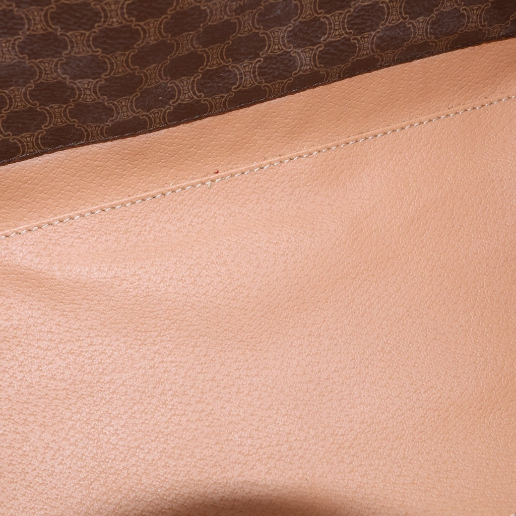 CELINE(セリーヌ) コーティングキャンバス マカダムボストンバッグ ブラウン レディース
