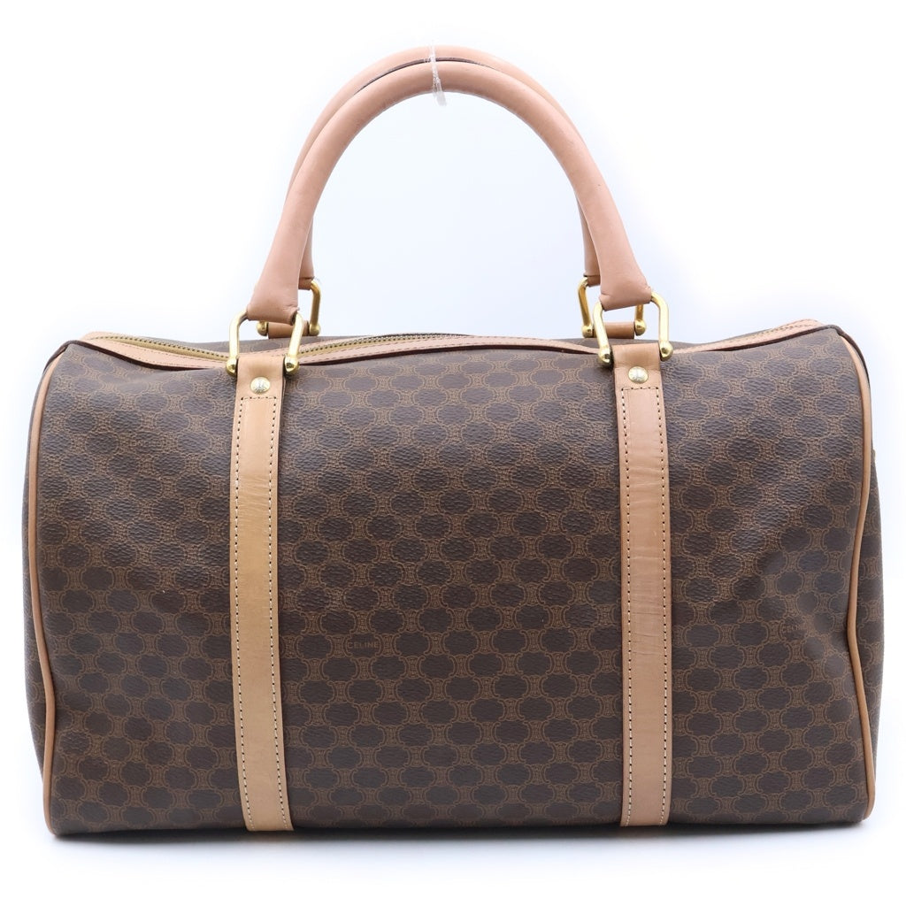 CELINE(セリーヌ) コーティングキャンバス マカダムボストンバッグ ブラウン レディース