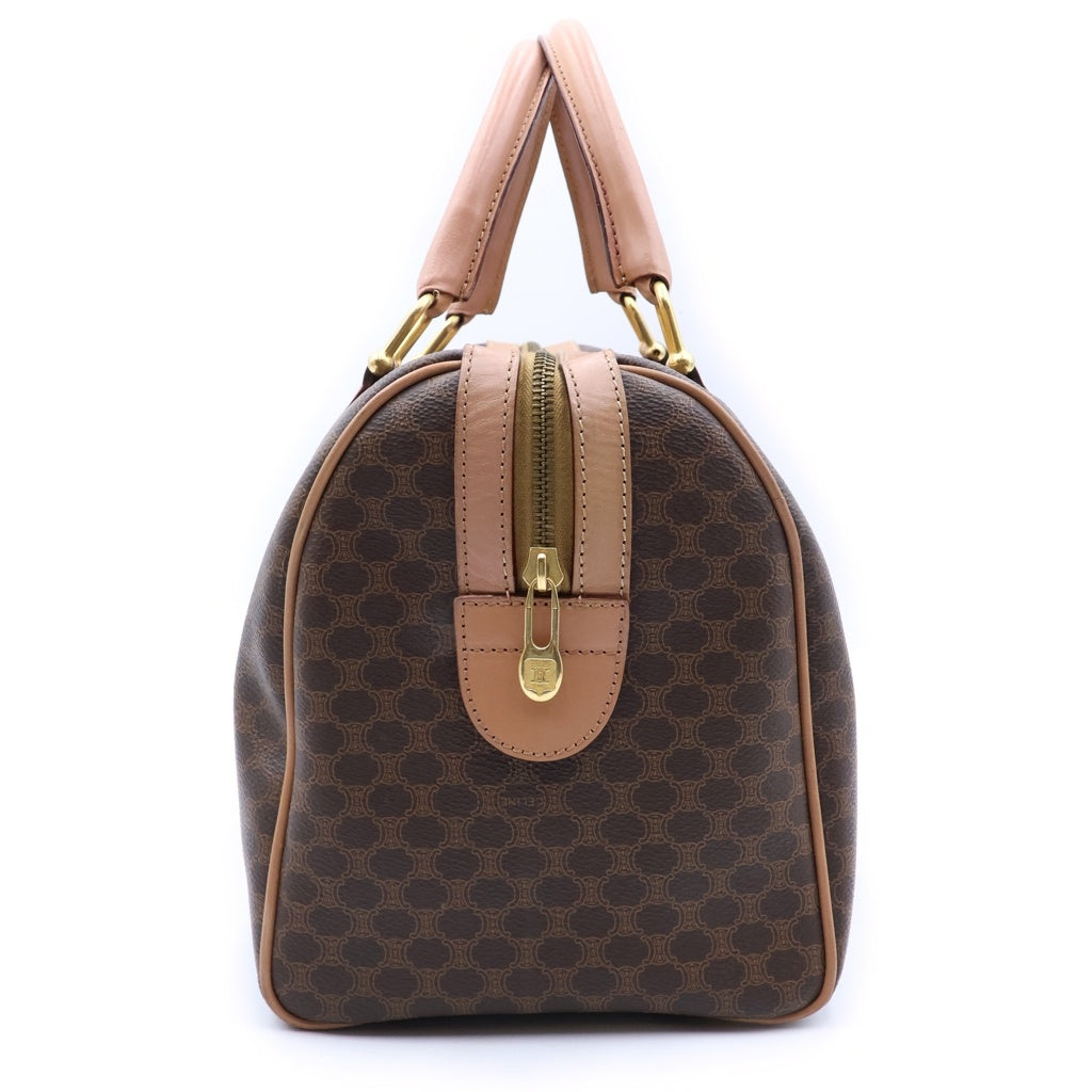 CELINE(セリーヌ) コーティングキャンバス マカダムボストンバッグ ブラウン レディース