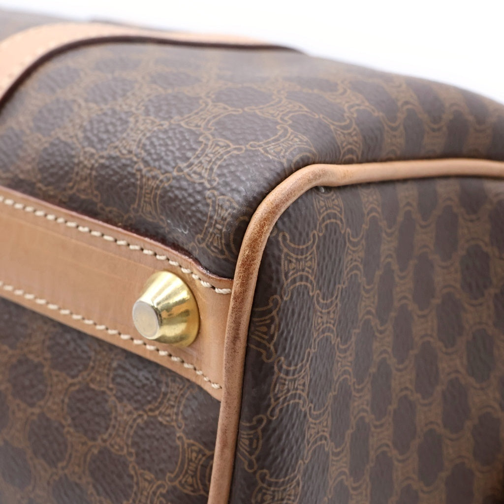 CELINE(セリーヌ) コーティングキャンバス マカダムボストンバッグ ブラウン レディース